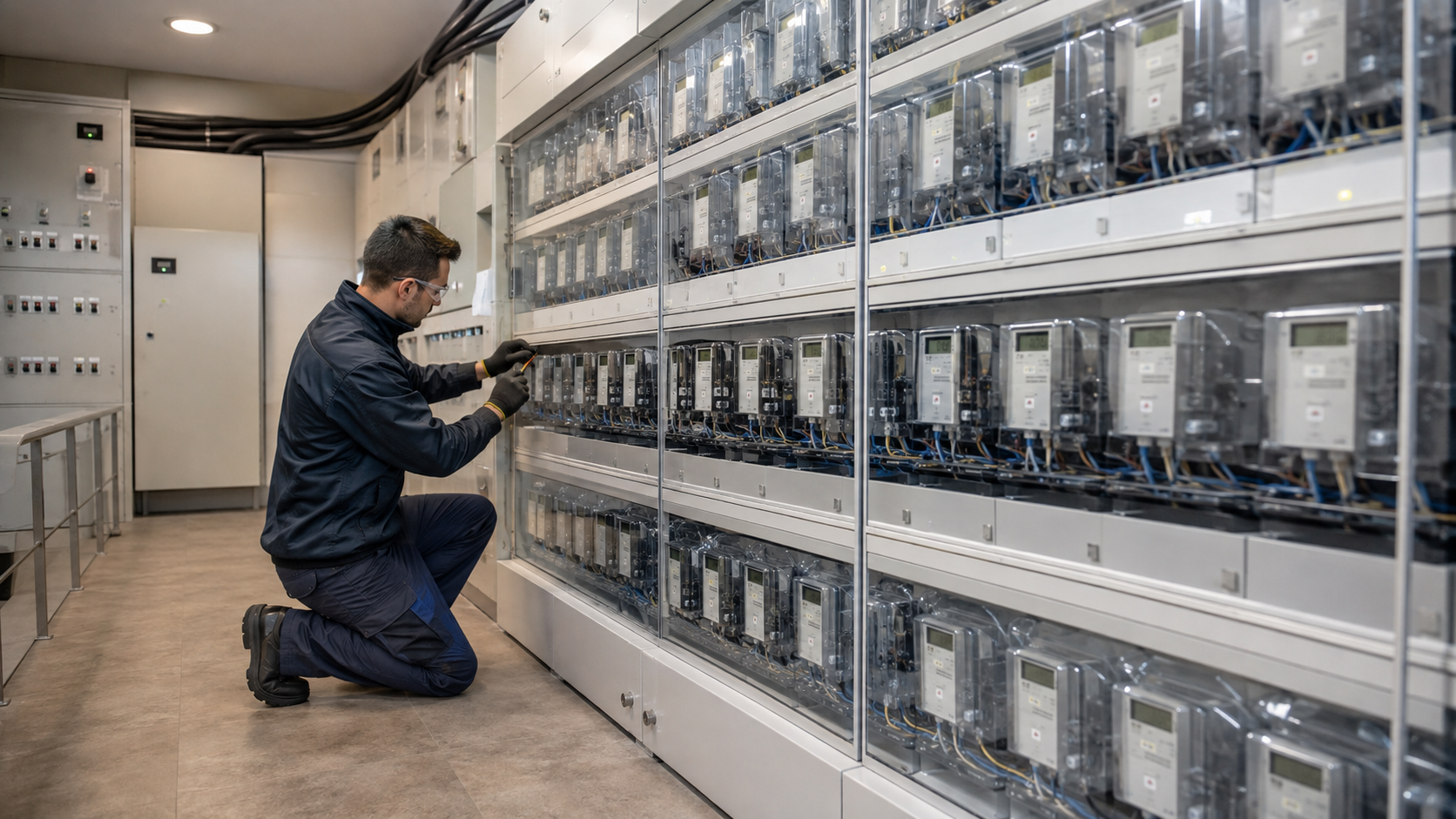Centralización ordenada de contadores eléctricos en comunidad