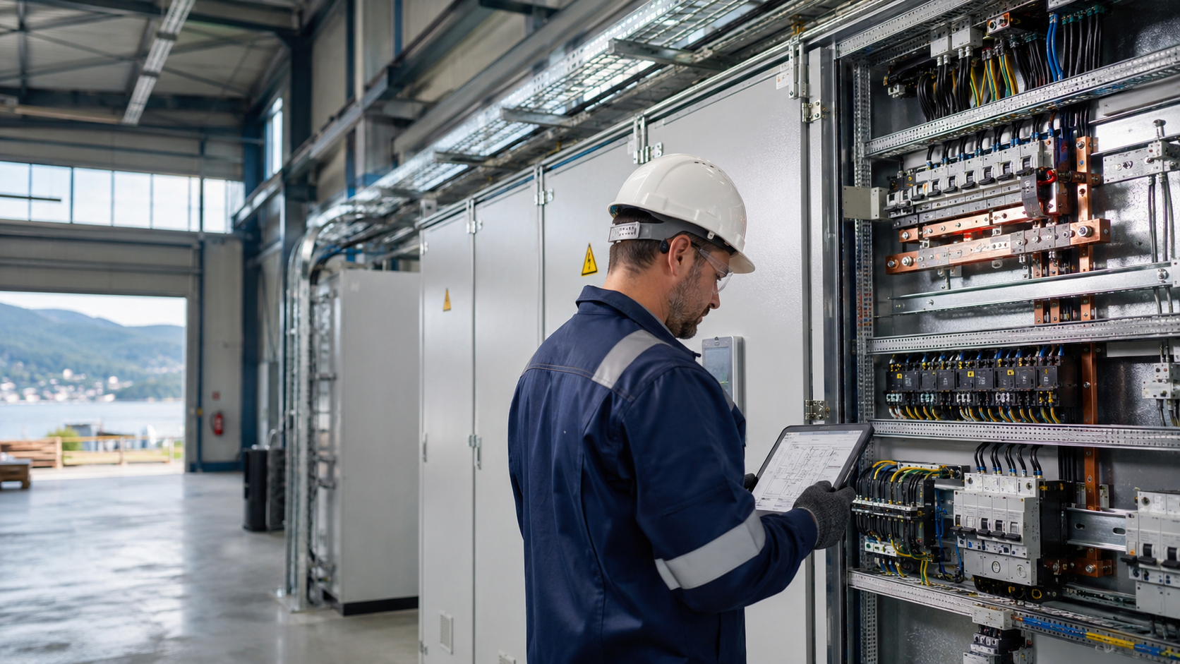 Cuadro eléctrico industrial y distribución de potencia en nave