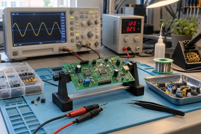 Banco de prototipado electrónico realista