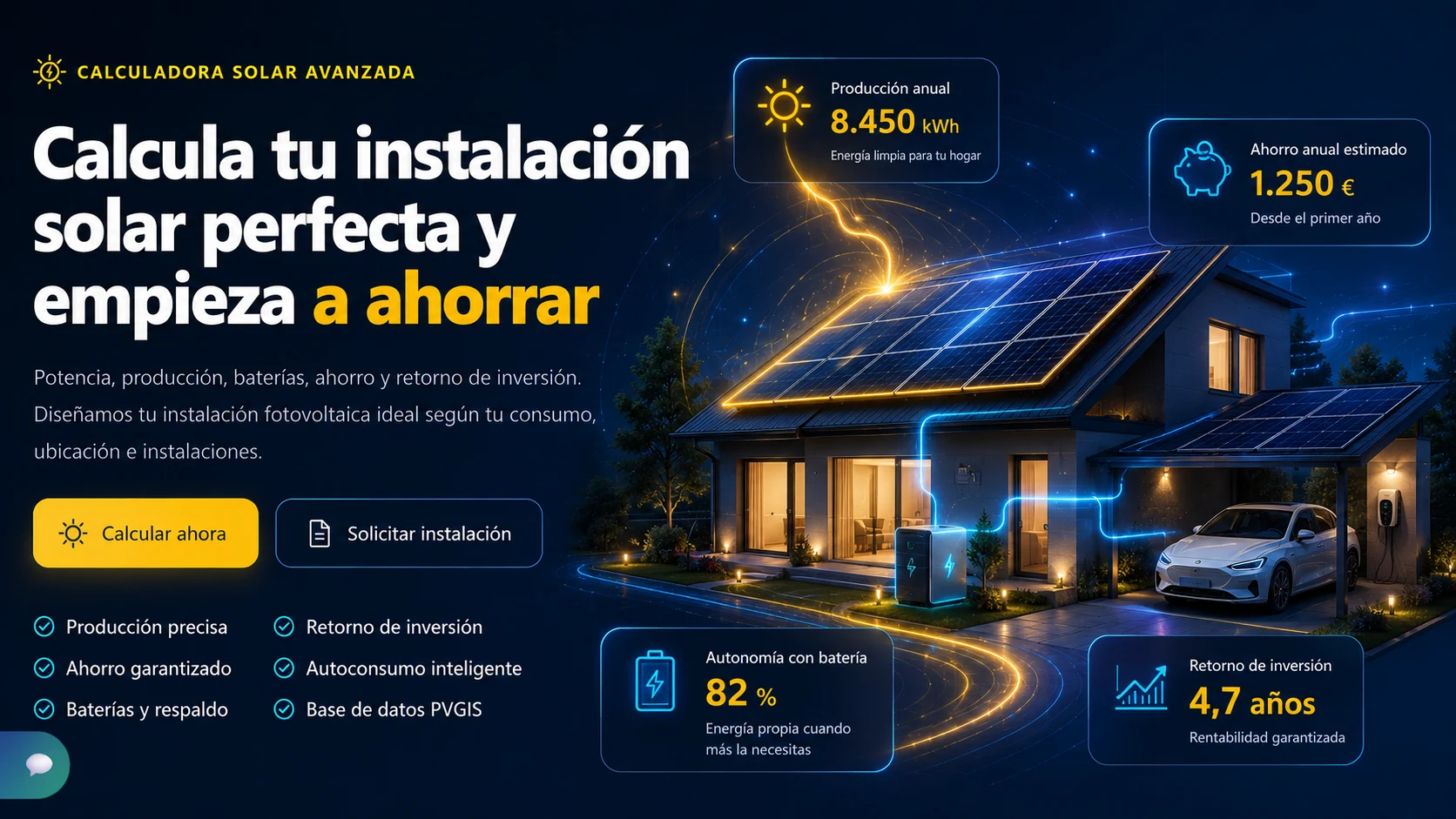 Calculadora fotovoltaica y de autoconsumo solar de ELGATEC