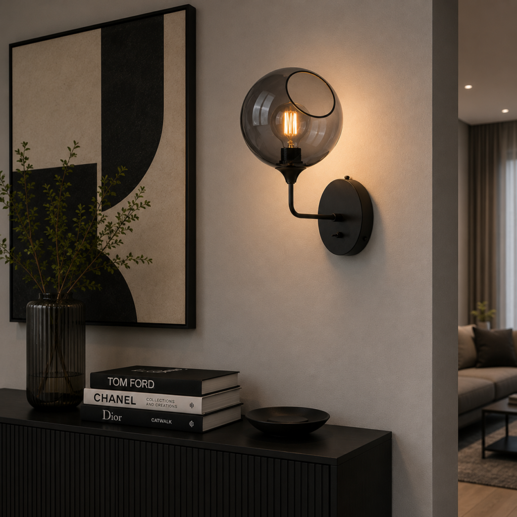 Aplique de Pared "Ballroom Smoke" Ø370mm E27 Sin Bombilla