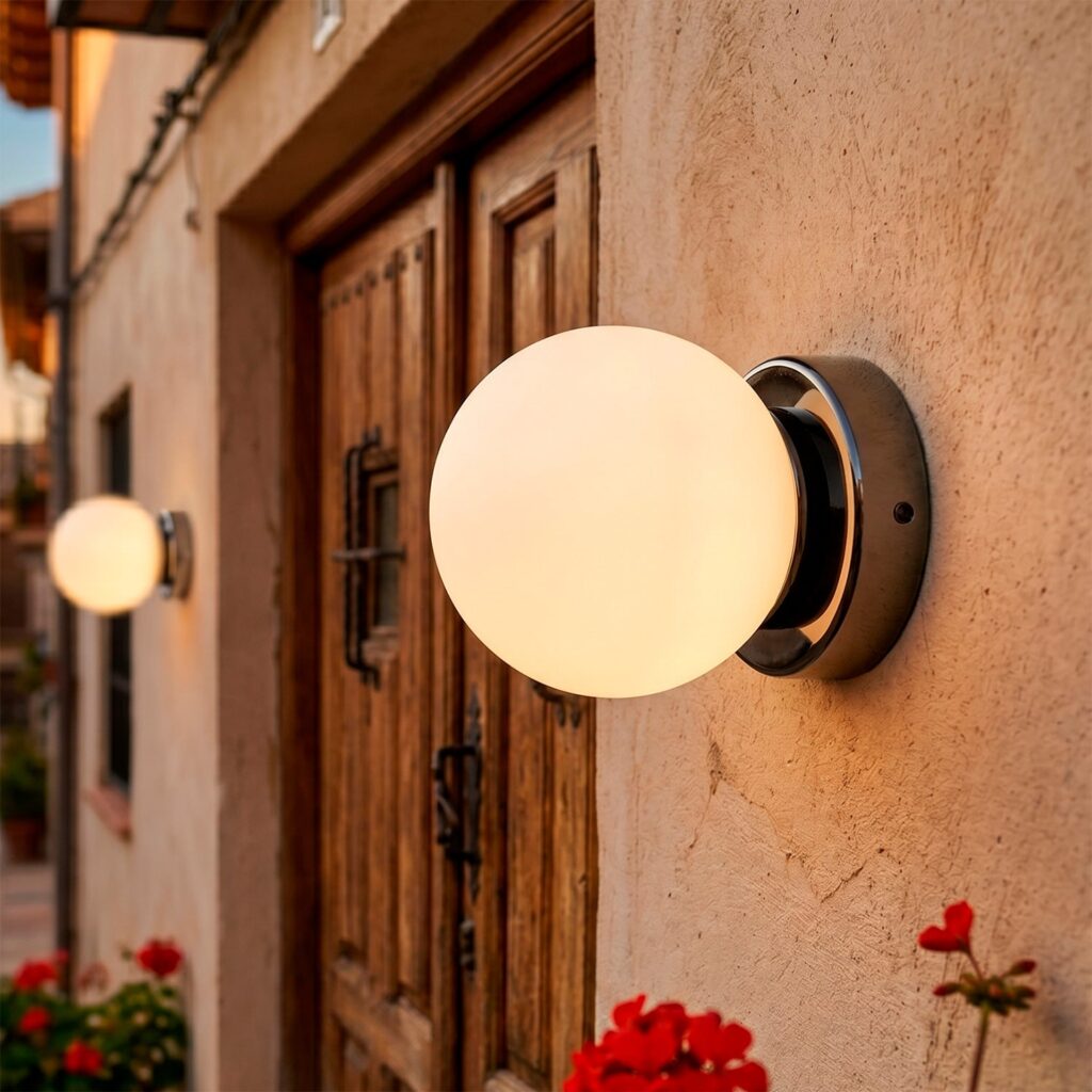 Aplique de pared bola cristal "Alba" IP44