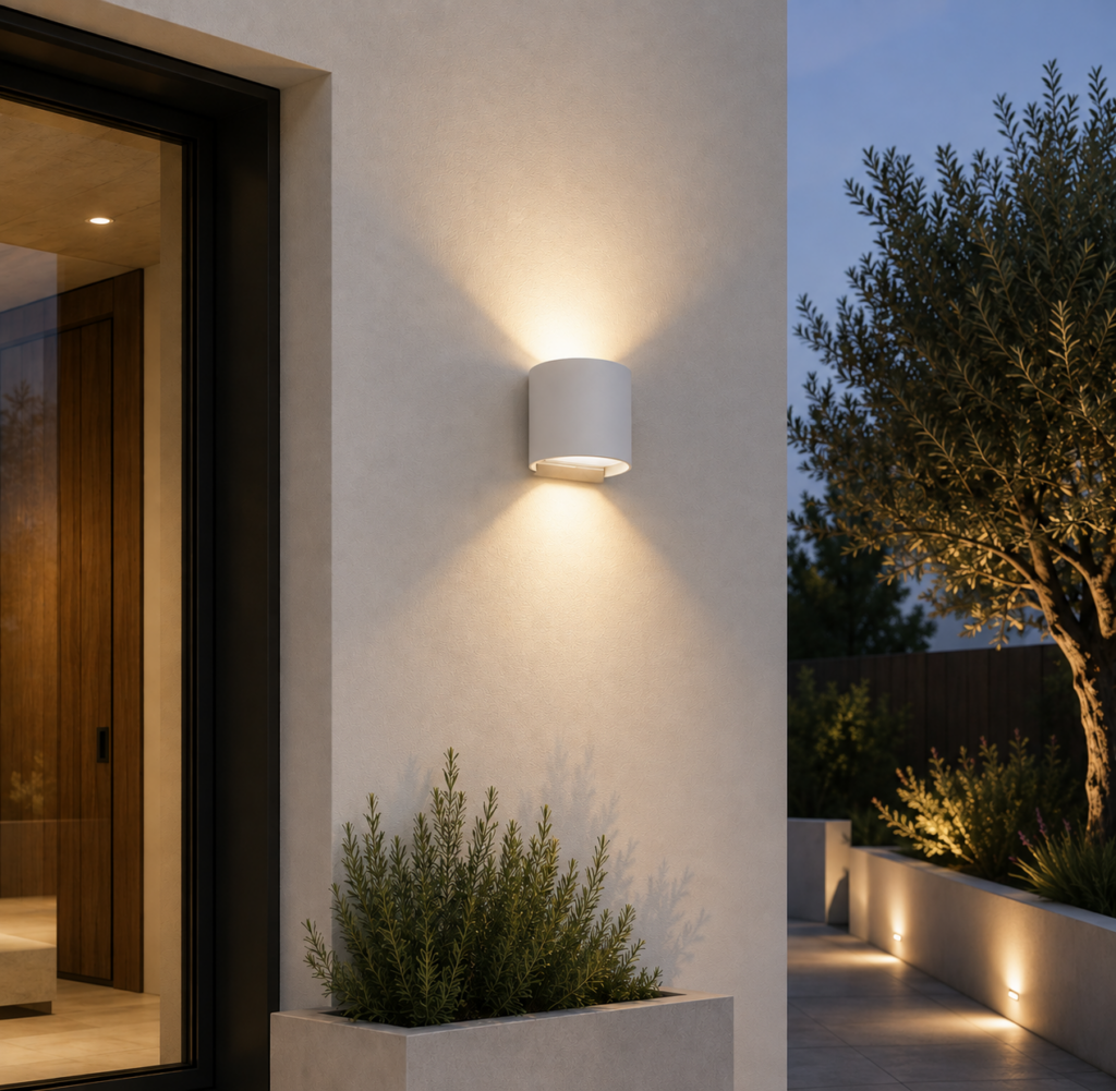 Aplique LED Exterior 2x5W 100Lm/W IP65 Blanco 4000K