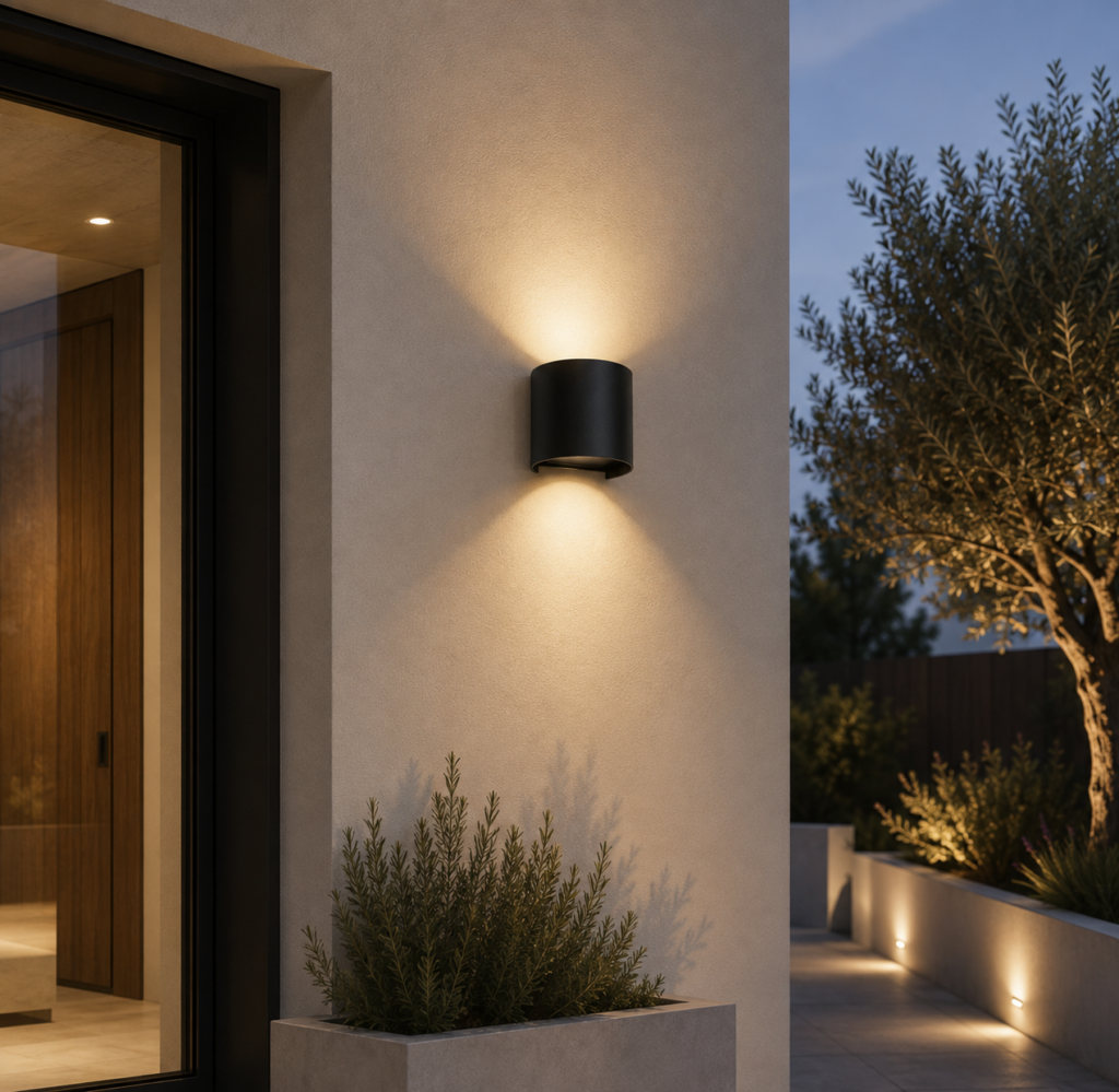 Aplique LED Exterior 2x5W 100Lm/W IP65 Negro 4000K