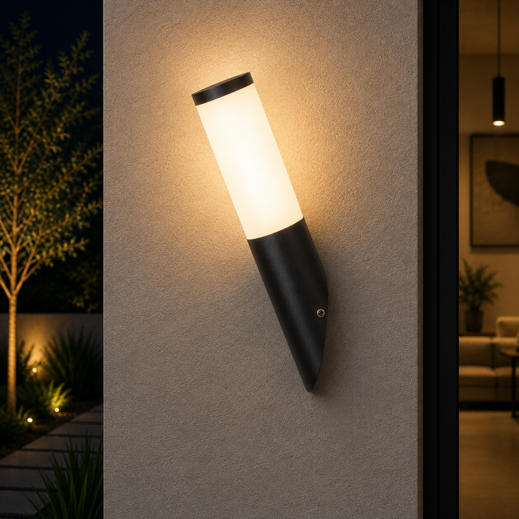 Aplique LED Exterior RABALUX "Torche noire" 1xE27 IP44 [RAB-8145