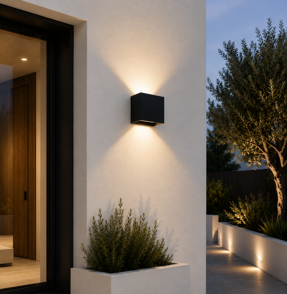 Aplique LED para Exterior 2x5W 100Lm/W IP65 Negro 4000K