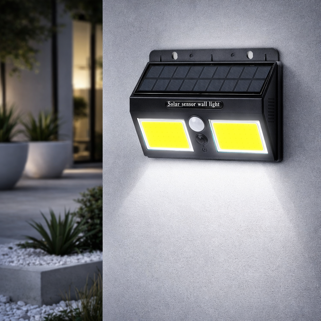 Aplique Solar LED IP65 Sensor Batería: 3,7V 1.200Ma