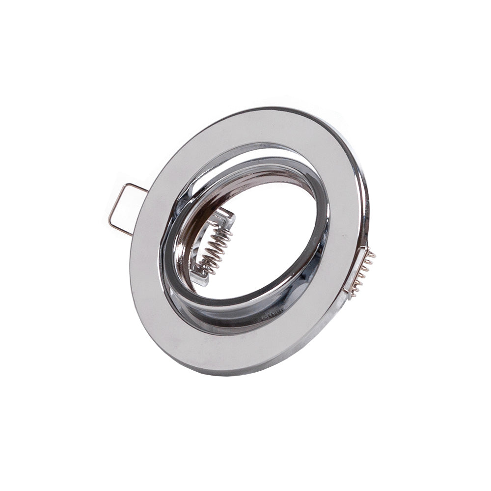 Aro Foco Downlight Circular Basculante "Vepa" Acero 90mm - Cromado