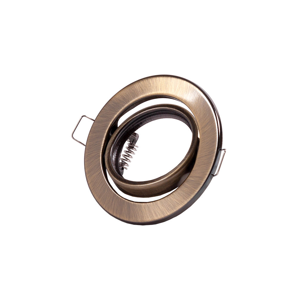 Aro Foco Downlight Circular Basculante "Vepa" Acero 90mm - Latonado
