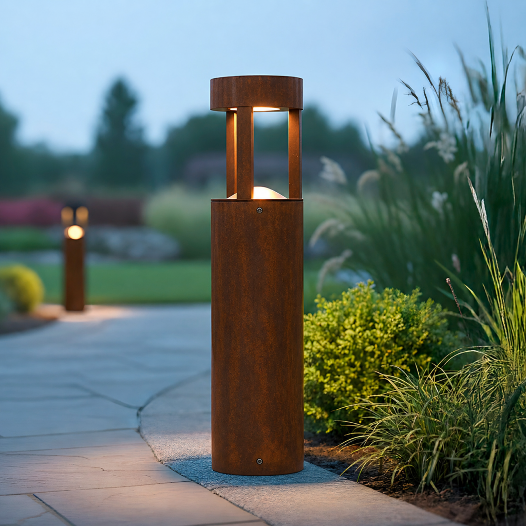 Baliza LED Exterior "Al Marj" 60Cm 10W 220VAC 3000ºK Marron Oxido