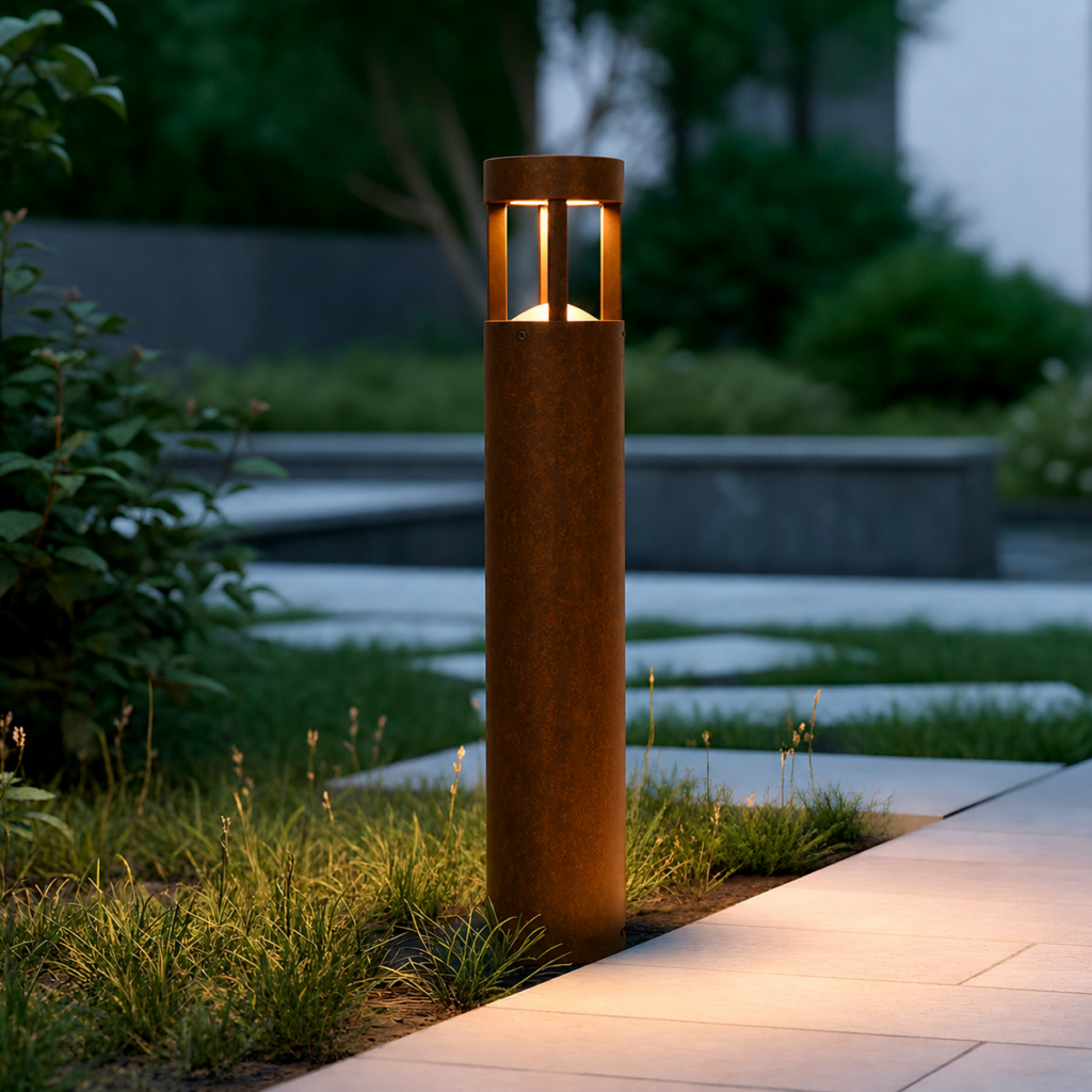 Baliza LED Exterior "Jamalpur" 90Cm 10W 220VAC 3000ºK Marron Oxido