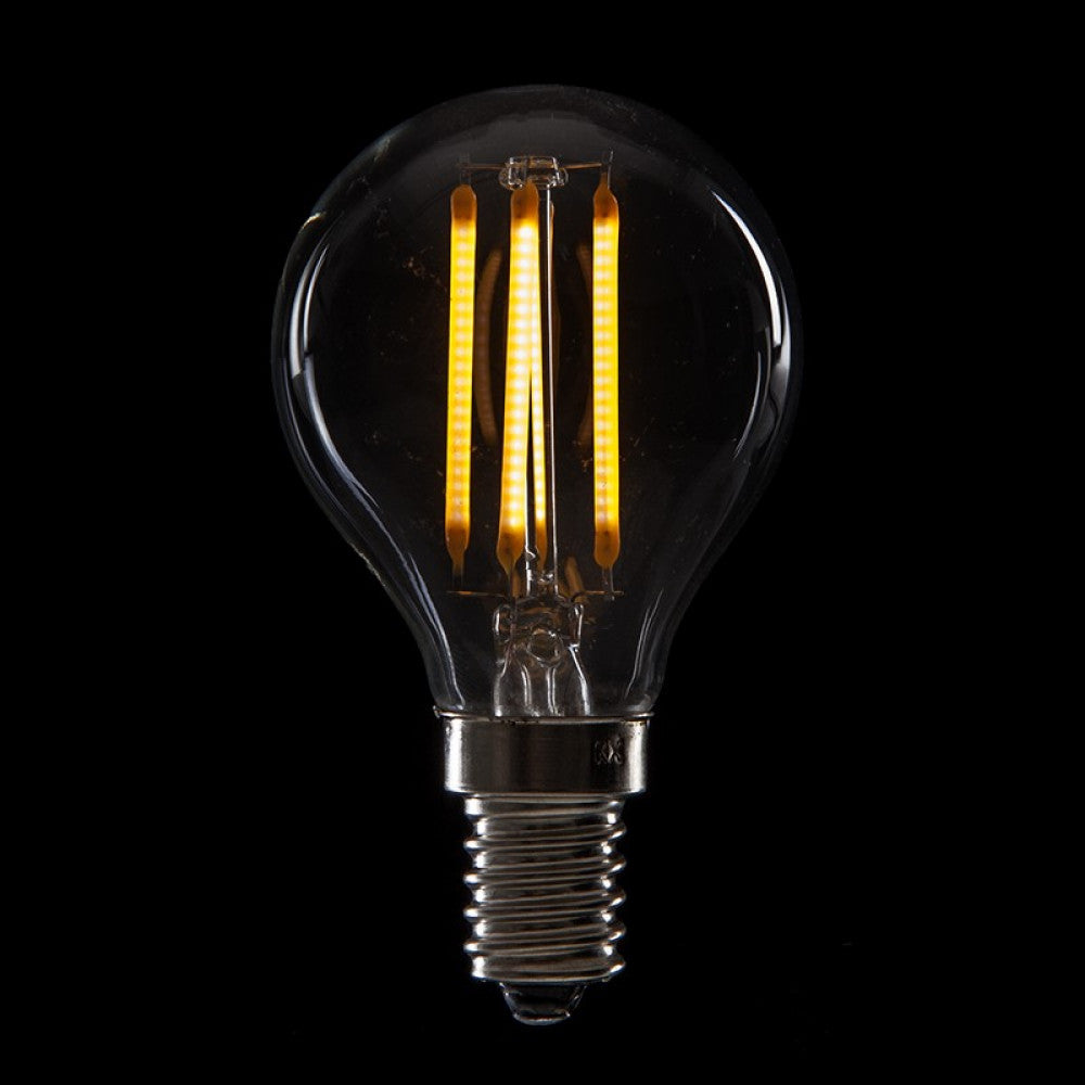Bombilla LED E14 4W 288Lm 2000ºK Filamento G45 40.000H