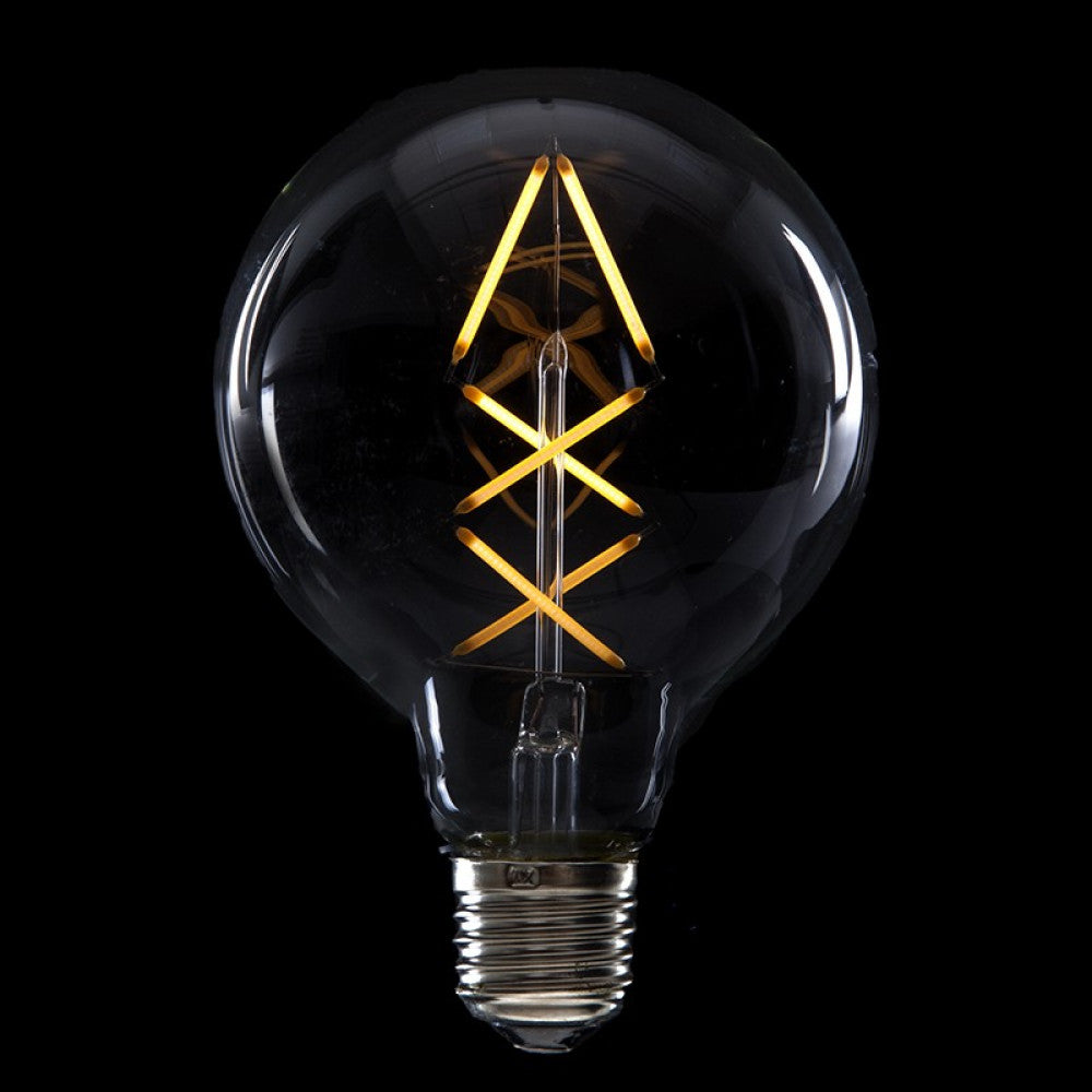 Bombilla LED E27 4W 288Lm 2000ºK Filamento G95 40.000H