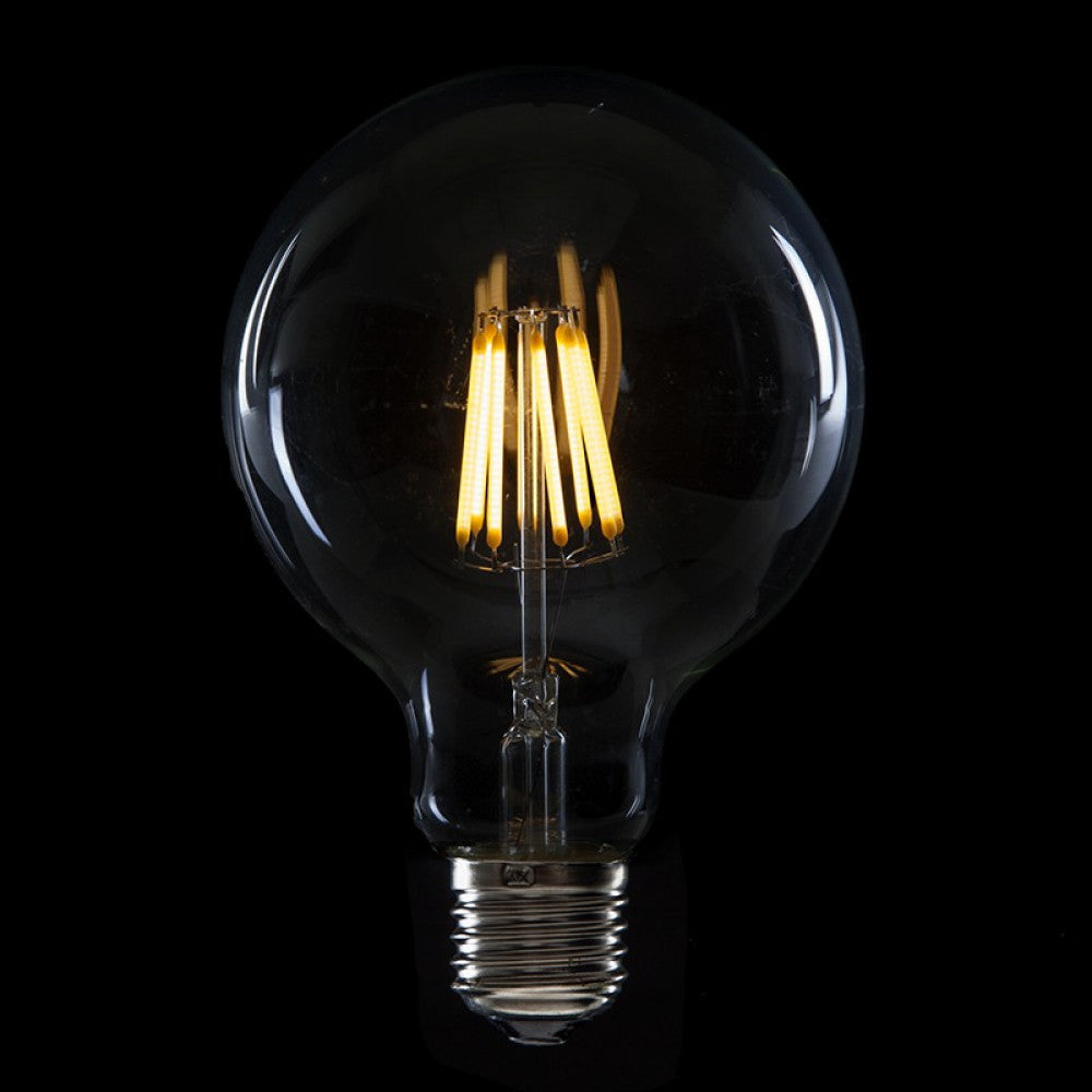 Bombilla LED E27 8W 576Lm 2000ºK Filamento G95 40.000H