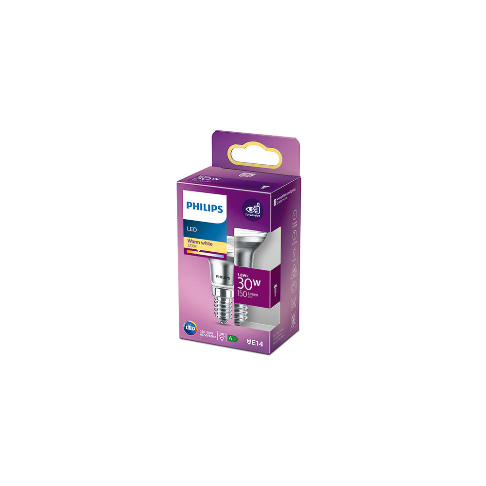 Bombilla LED Philips E14 R39 1.8W 190Lm 2700K [PH-929001890955