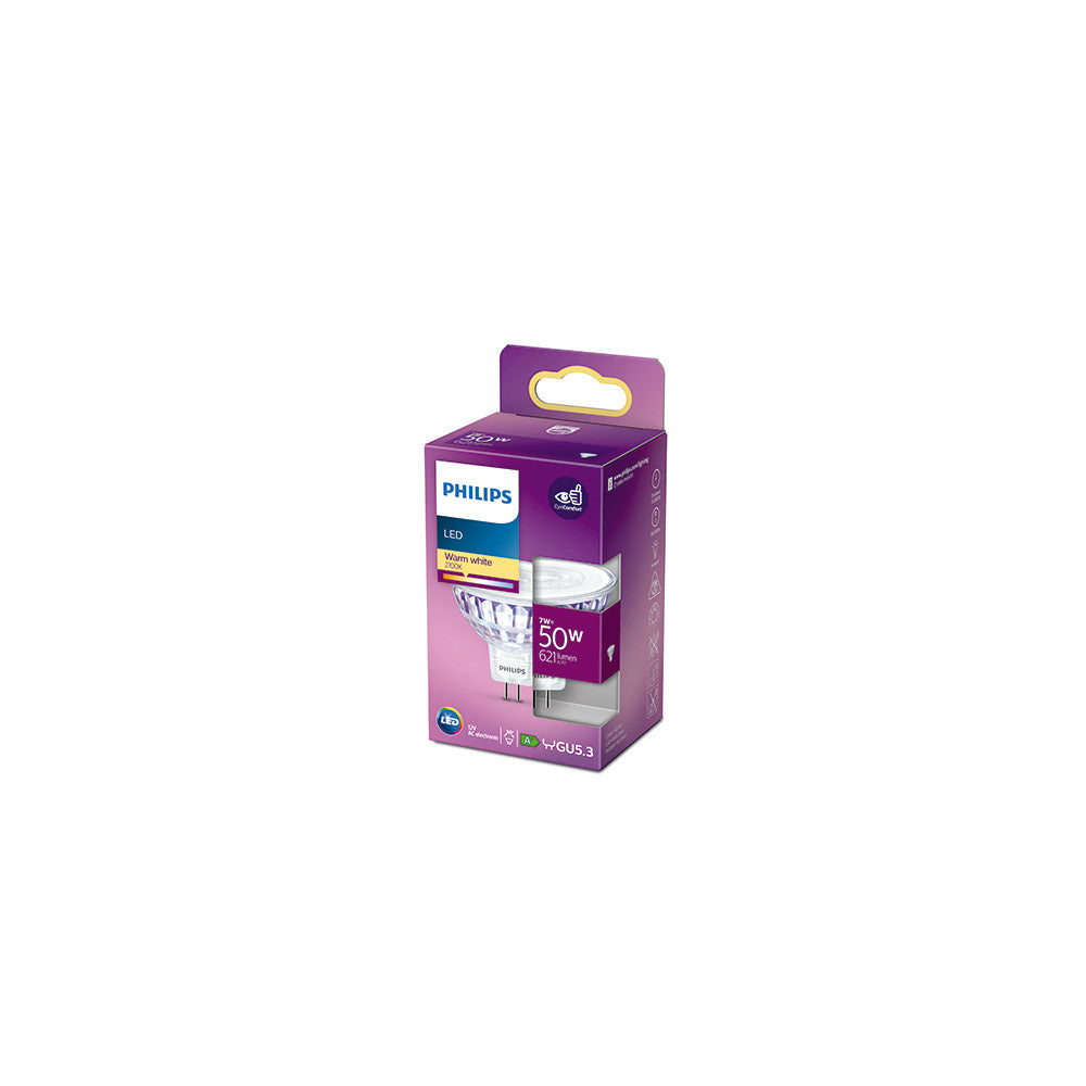 Bombilla LED Philips MR16 36D 7W 621Lm 2700K [PH-929001904855