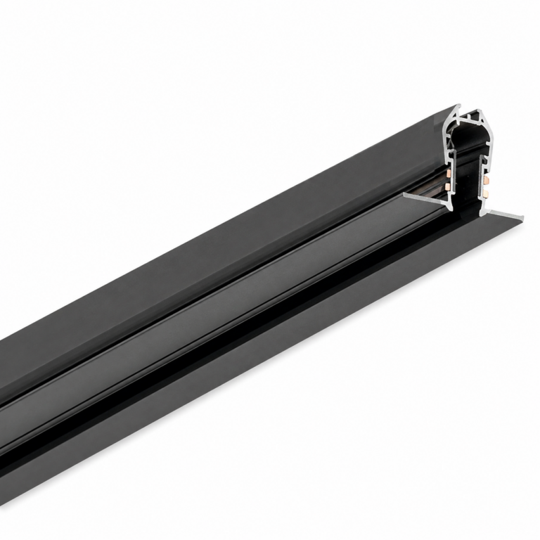 Carril 10mm Empotrado 2M Acabado Negro