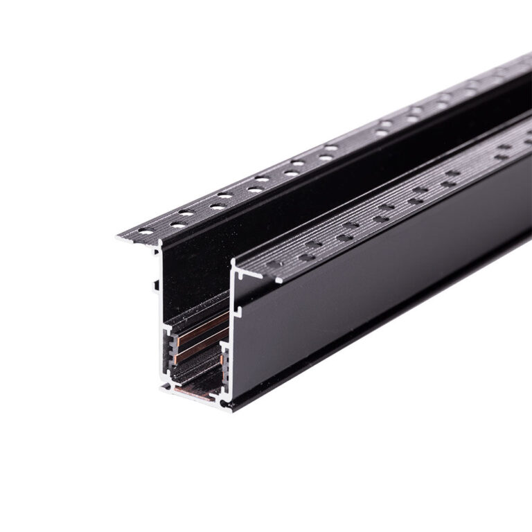 Carril Magnético Empotrado 63mm Negro 2M