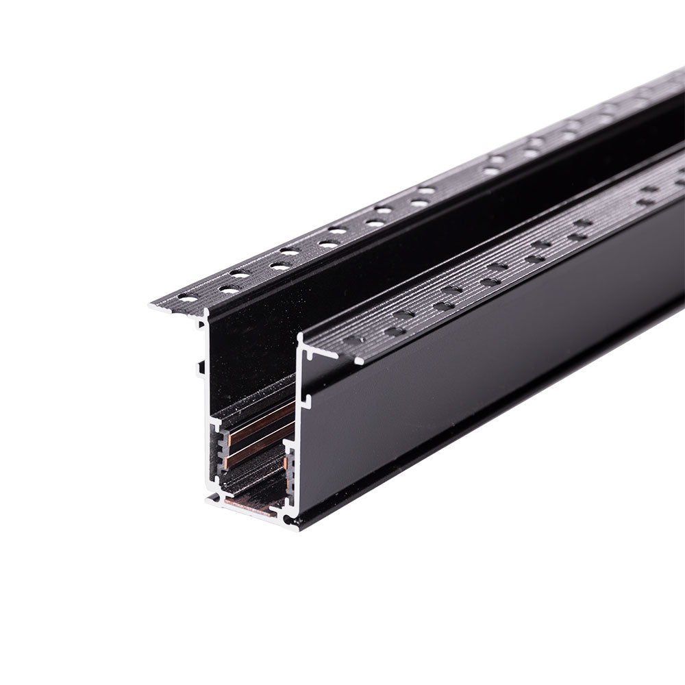 Carril Magnético Empotrado 63mm Negro 2M