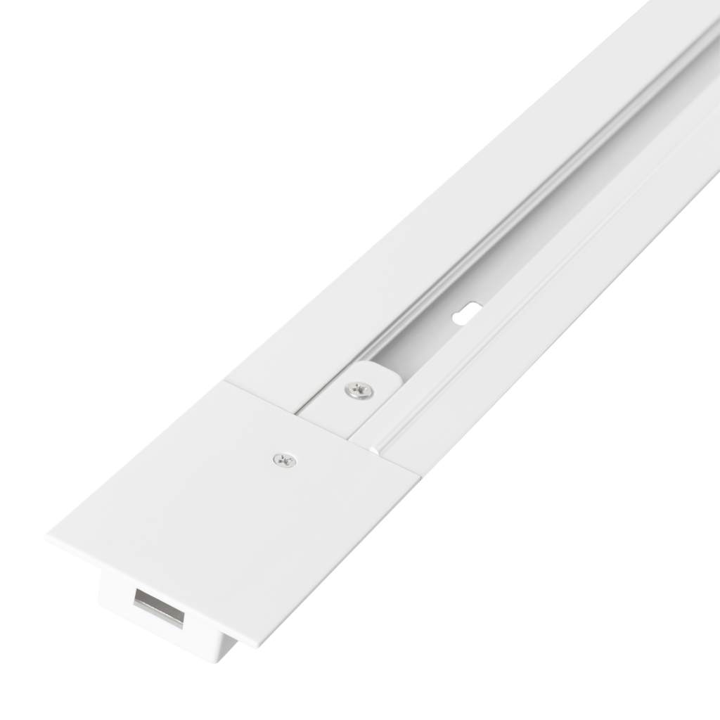Carril Monofásico Empotrable para Focos LED 2M Blanco