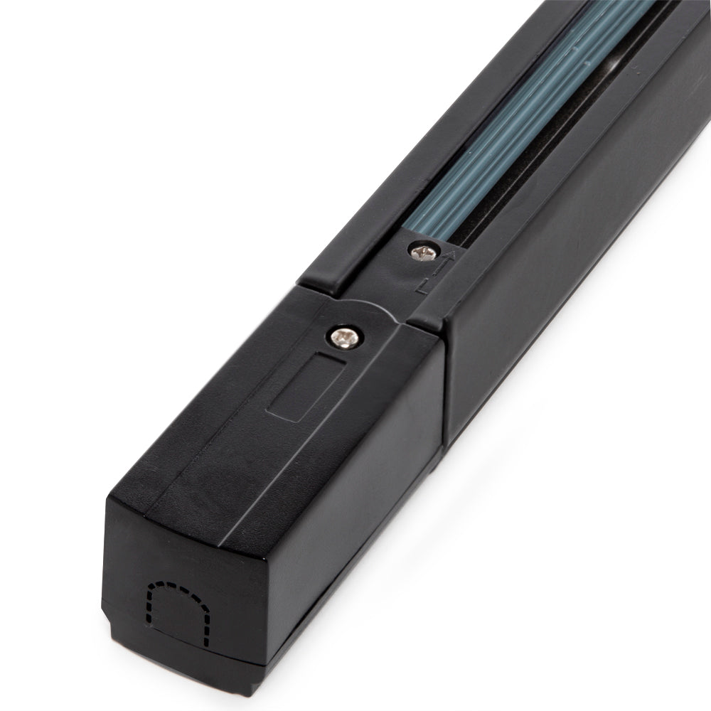 Carril Trifásico Focos de LED Negro 2M