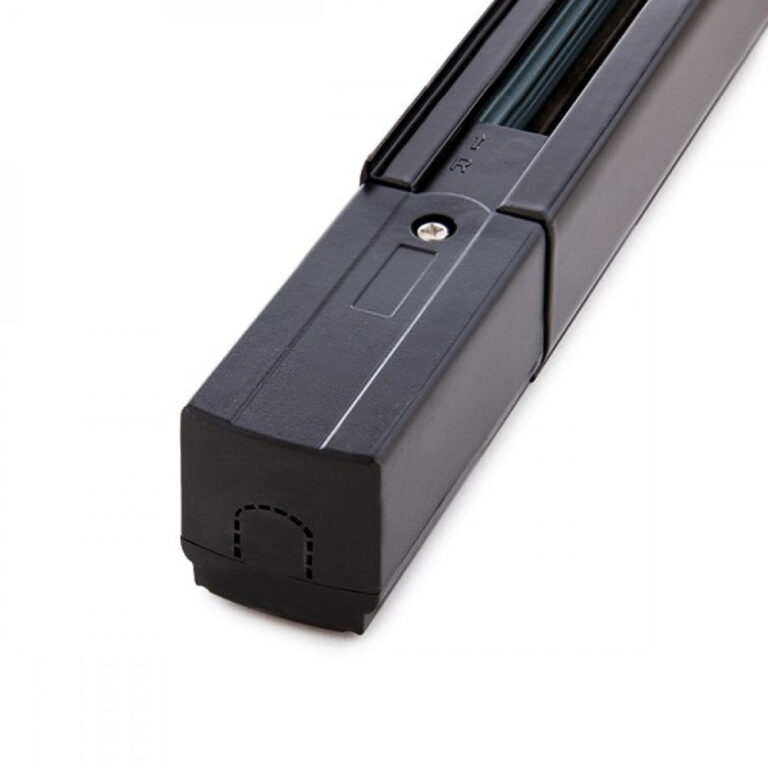 Carril Trifásico Focos LED 1M Negro
