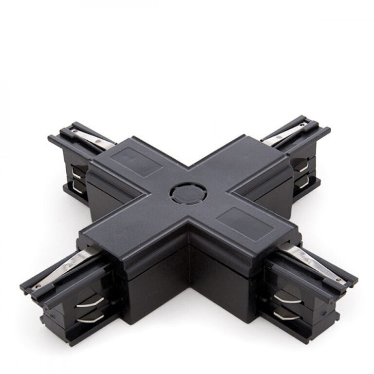 Conector + Carril Trifásico Negro