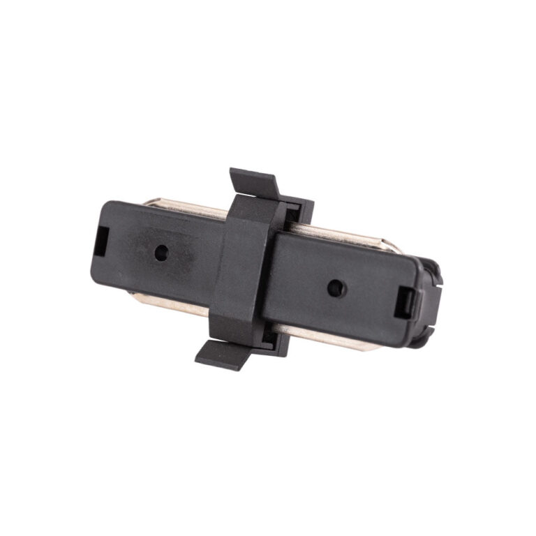 Conector Recto Carril Monofásico Negro