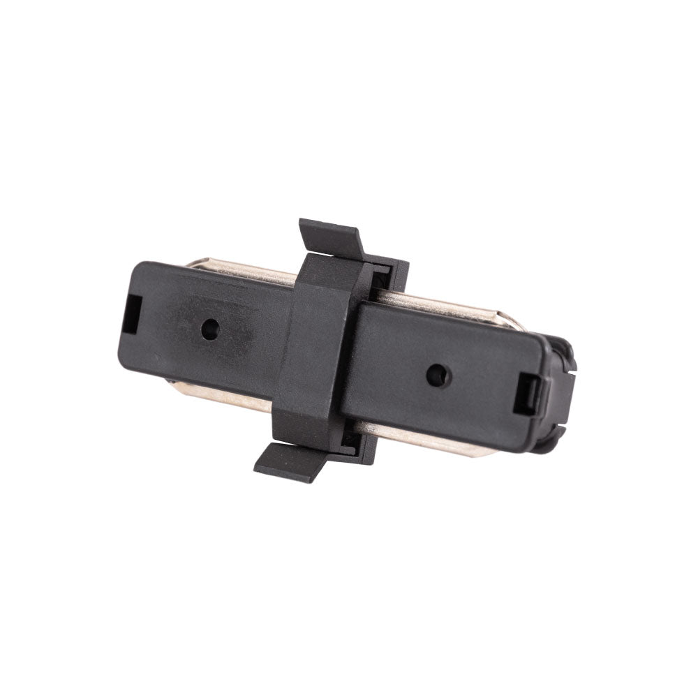Conector Recto Carril Monofásico Negro