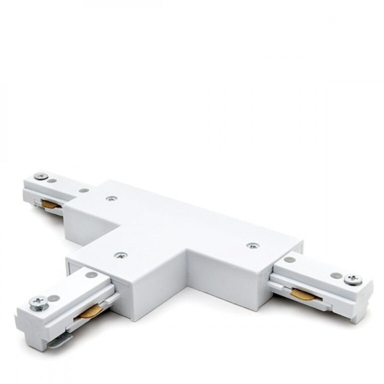 Conector T Carril Bifásico Blanco