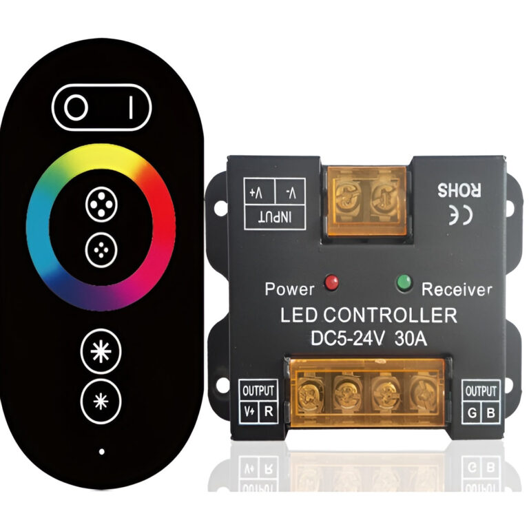 Controlador LED Táctl RGB RF Carcasa Metálica