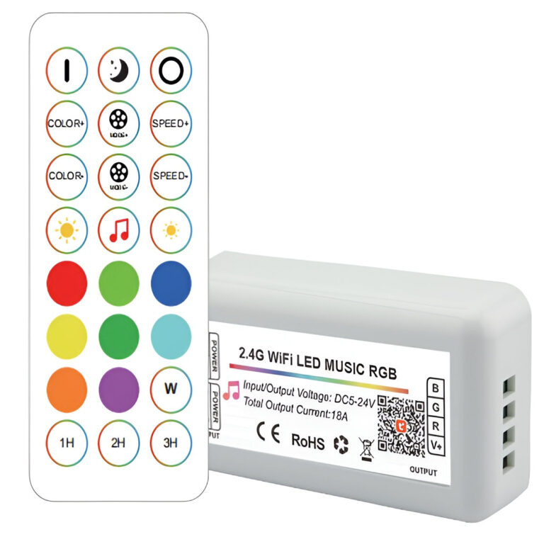 Controlador LED Tuya Wifi 2,4G RF RGB 24 Teclas