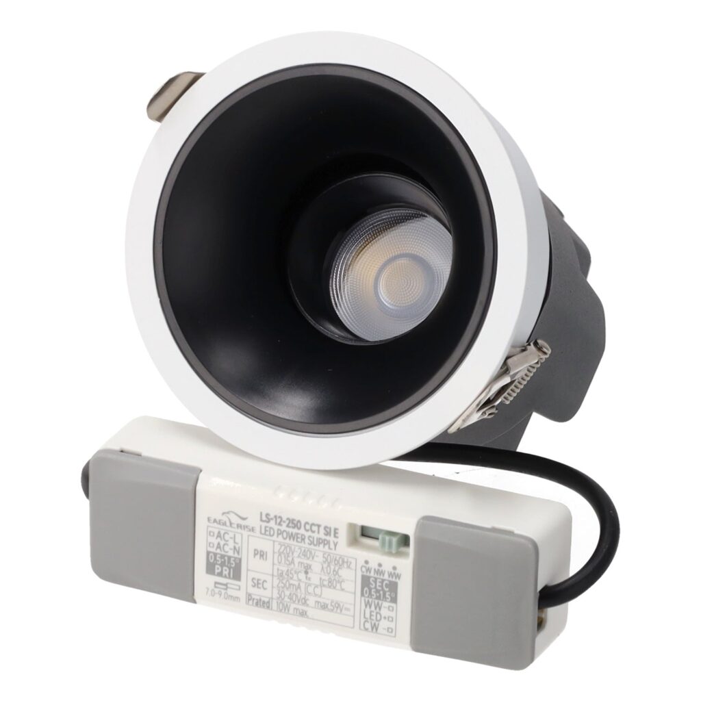 Downlight LED 10W IP65 90Lm/W Corte 75mm CCT (Tonalidad Luz Ajustable)