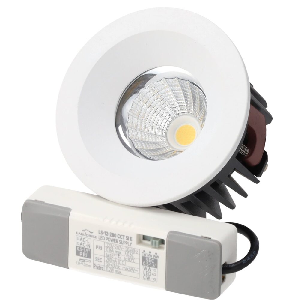 Downlight LED 12W IP65 90Lm/W Corte 75mm CCT (Tonalidad Luz Ajustable)