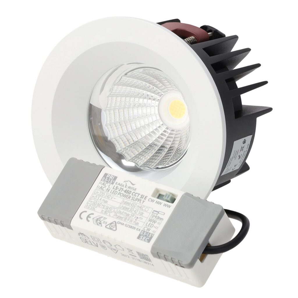 Downlight LED 20W IP65 90Lm/W Corte 95mm CCT (Tonalidad Luz Ajustable)