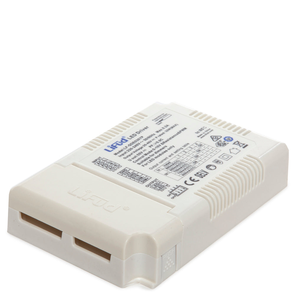 Driver LIFUD 38-42W AC220-240V 3 en 1 DIM (0-10V/PWM/RX) Flicker Free + DIP
