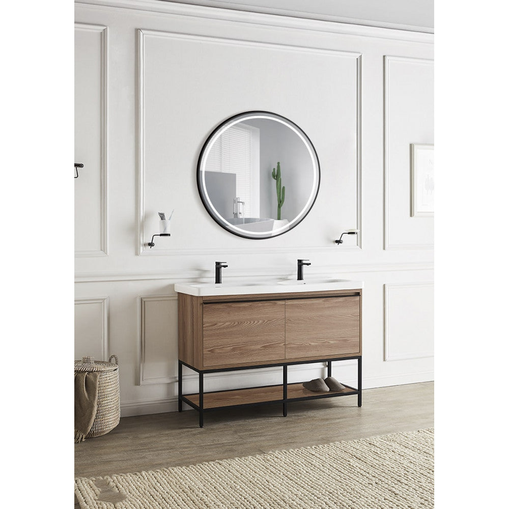Espejo Iluminado Baño "Alemania" Ø90Cm Blanco Frío/Natural/Cálido Sensor Antivaho/On-Off Dimable Marco [LIMEX-ALEM005/90NG