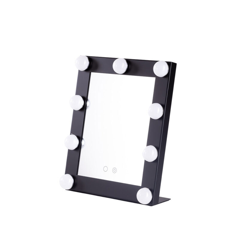 Espejo Iluminado Maquillaje LED 4200ºK 25x29Cm Negro 40.000H [SUN-KRS250290-B