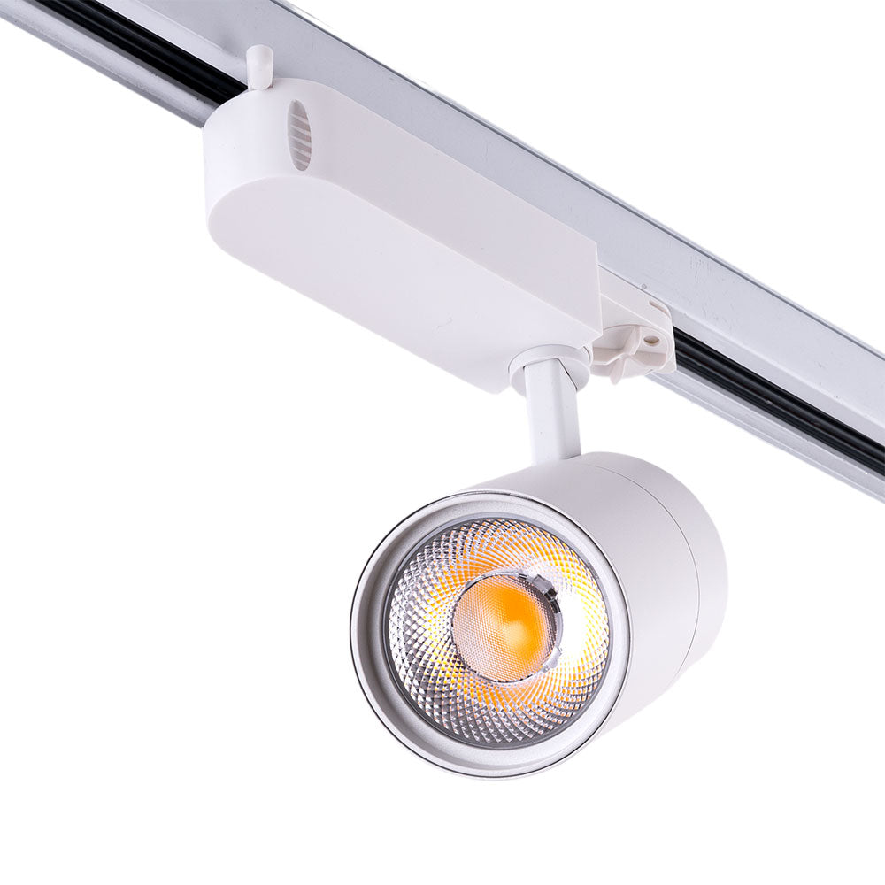 Foco Carril Trífasico 30 W, 2.700 lm, CRI90, 6.000 °K, , 40.000 Std.