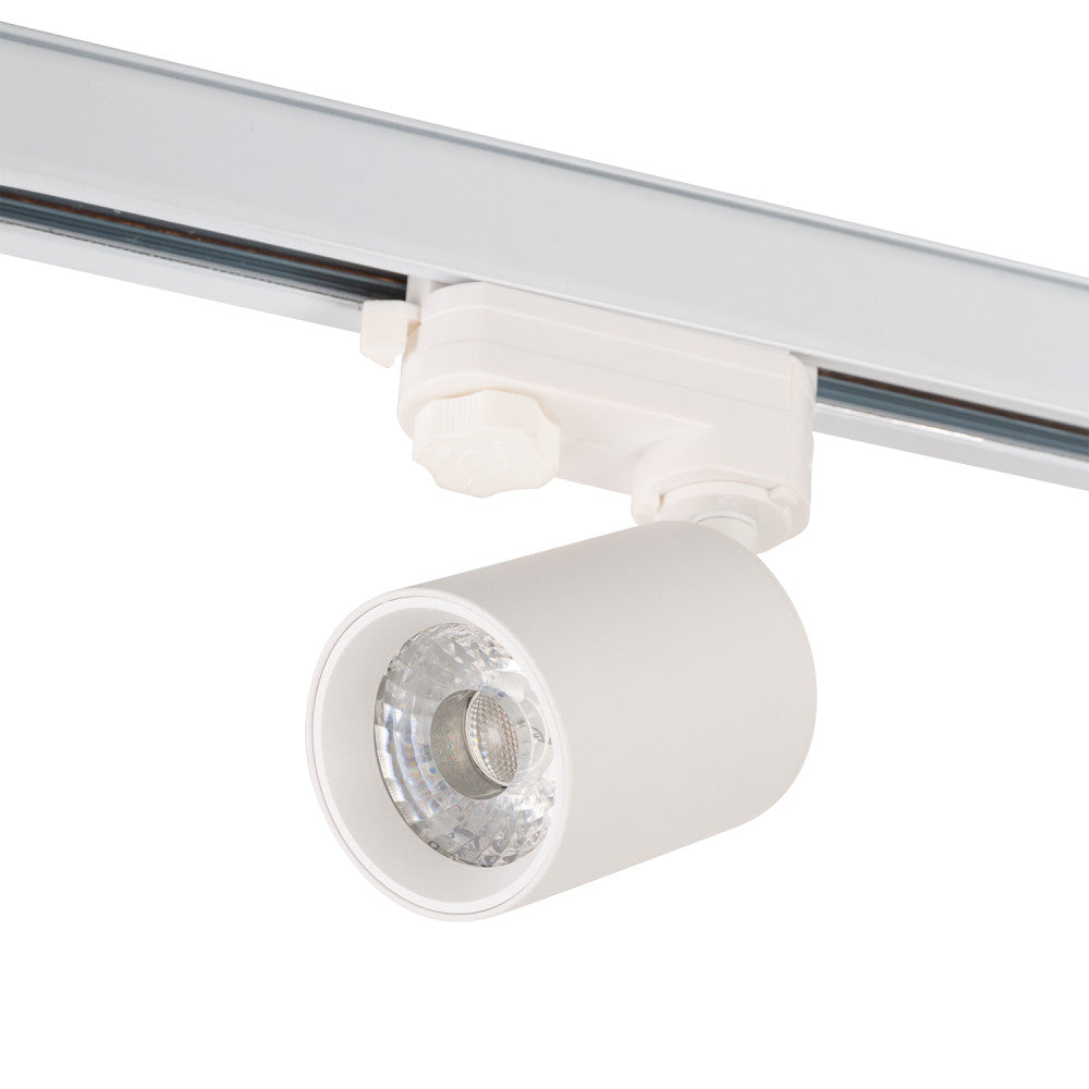 Foco de Carril Trifásico 10W COB Regulable Flicker Free Blanco 4000ºK