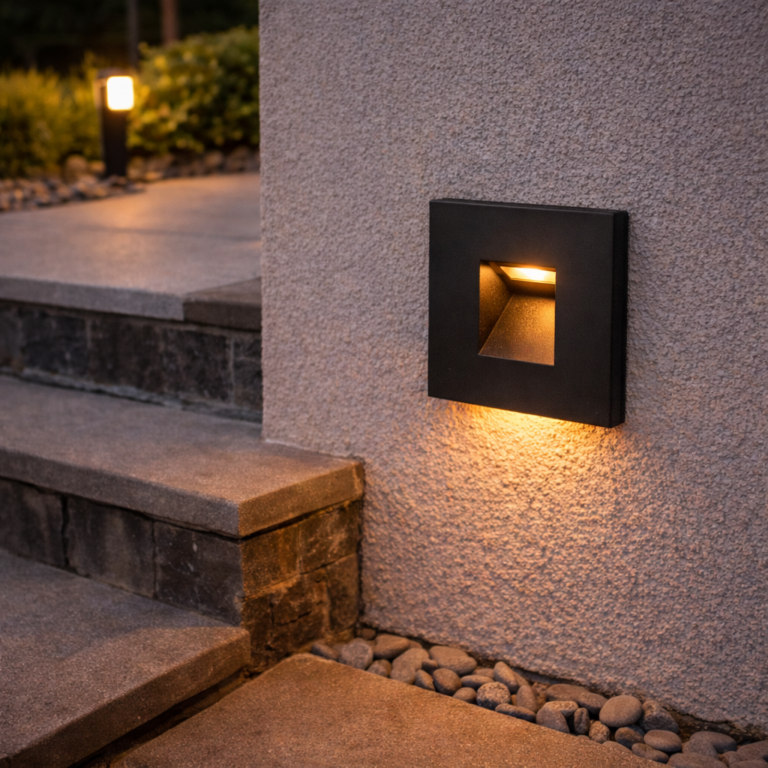Foco de LED Empotrable para Escaleras Frontal Magnético 3W IP65 3000ºK - Negro