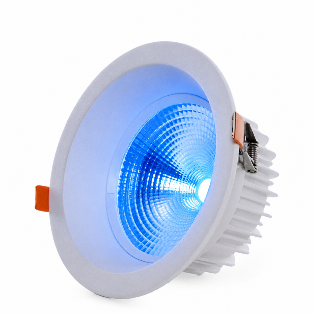 Foco Downlight Circular LED 18W 2520Lm Anti-Deslumbrante UGR19 40.000H Luz Azul