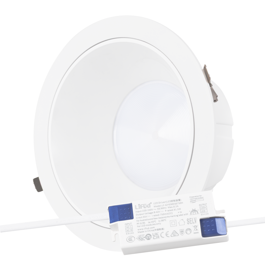Foco Downlight Circular LED 30W 4200Lm 6000ºK Anti-Deslumbrante UGR19 40.000H