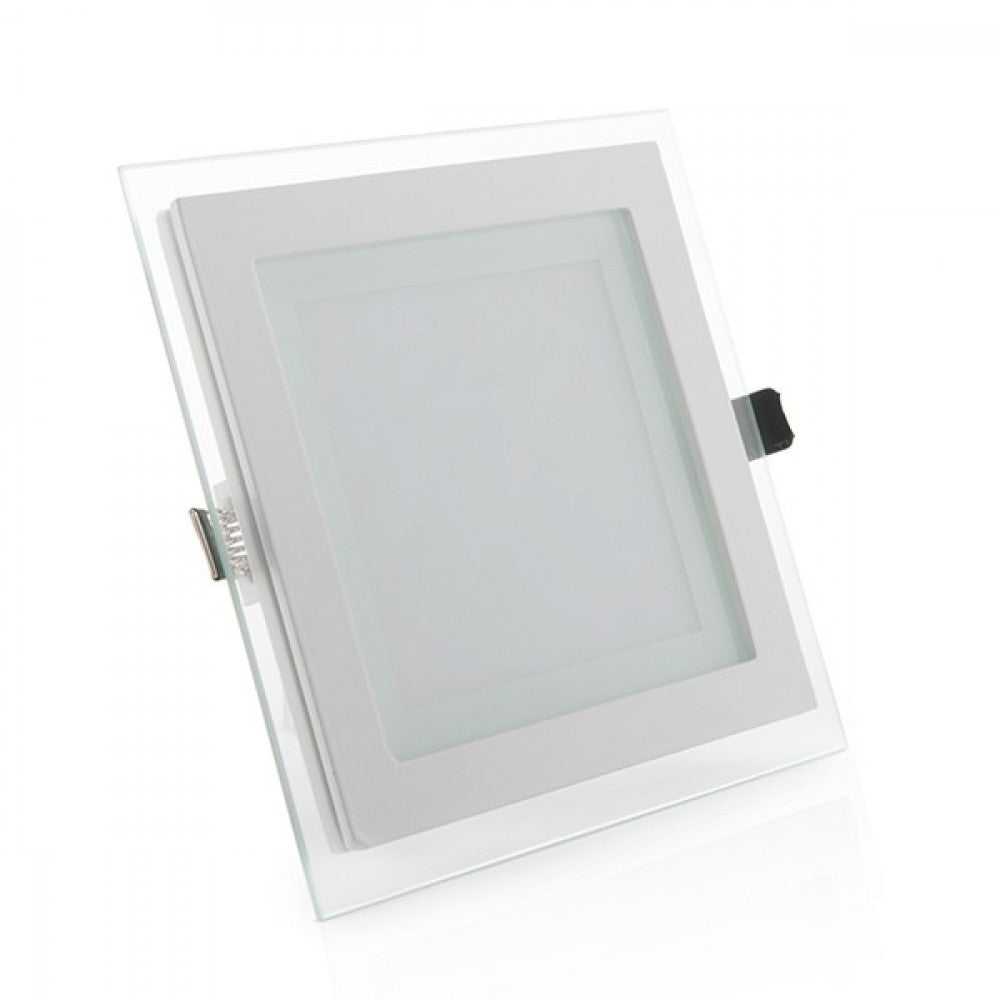 Foco Downlight LED 12W 1200Lm 6000ºK Cuadrado Cristal 40.000H