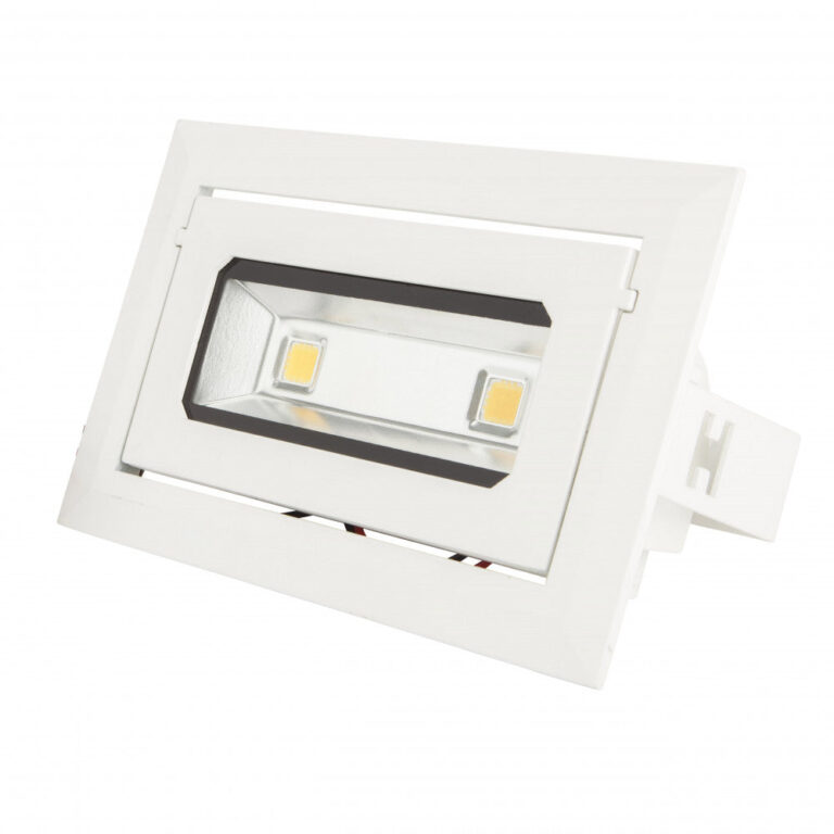 Foco Downlight LED 20W 1.800Lm 6000ºK Rectangular Basculante 40.000H