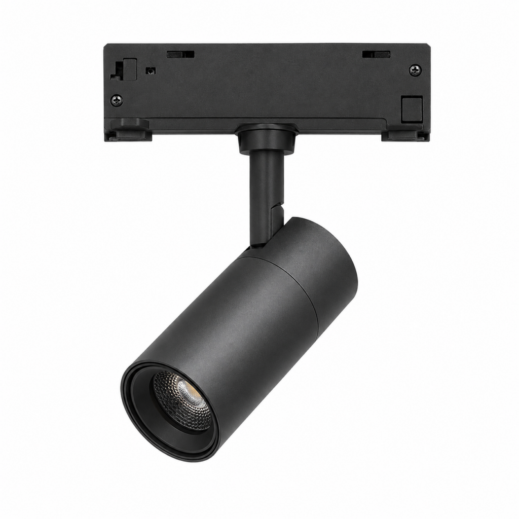 Foco LED Carril Magnético 10mm 24W 85Lm/W 24º 48VDC CCT (Tonalidad Luz Ajustable) Acabado Negro
