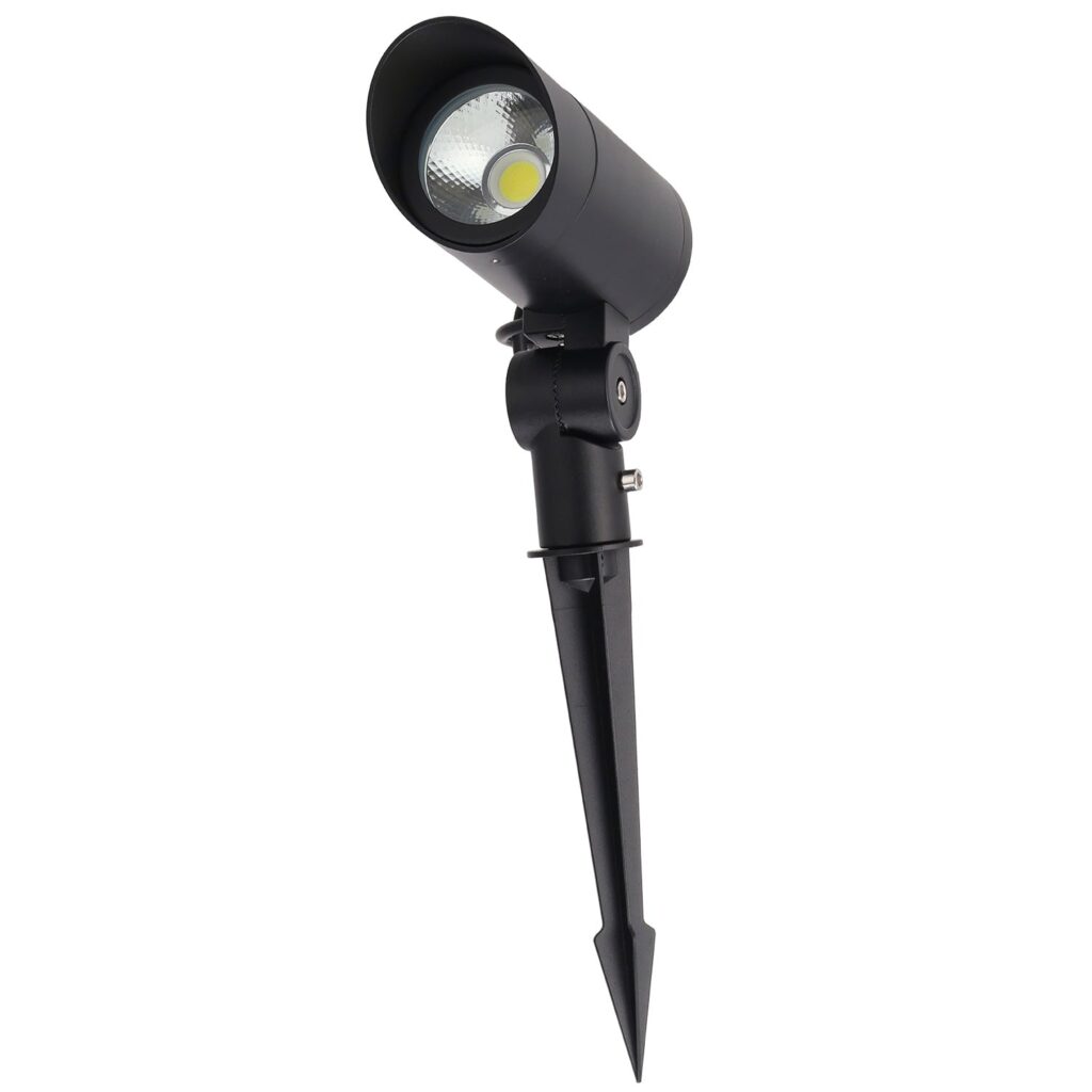 Foco LED COB Jardines 24W 2160Lm 6000ºK Pincho 40.000H Acabado Negro