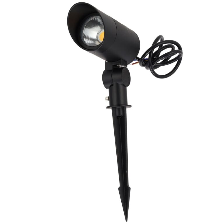 Foco Led con Pincho Jardín 18W 60º IP65 3000ºK Acabado Negro