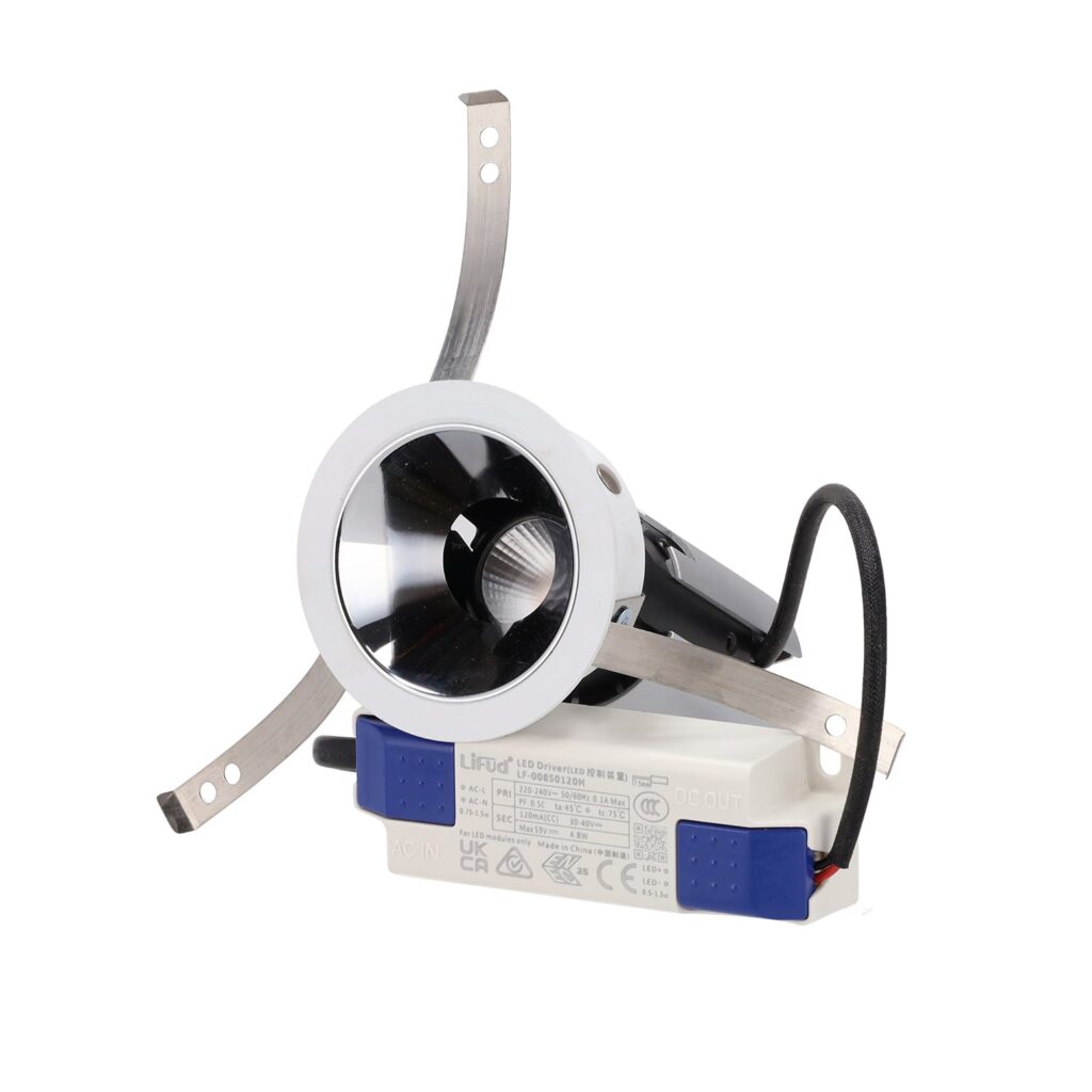 Foco LED techo empotrable COB - 5W - Orientable - Bajo UGR - Ø50mm