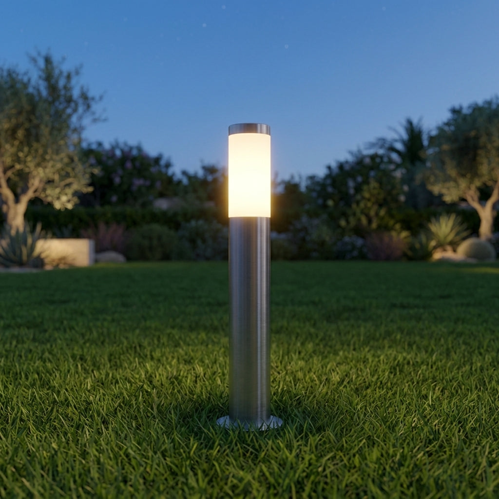 Lámpara de Suelo Exterior RABALUX "Inox torch" 1xE27 IP44